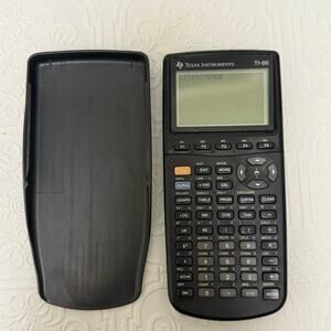 Texas Instruments TI-86 Black Graphing Calculator + Cover - Tested and Working